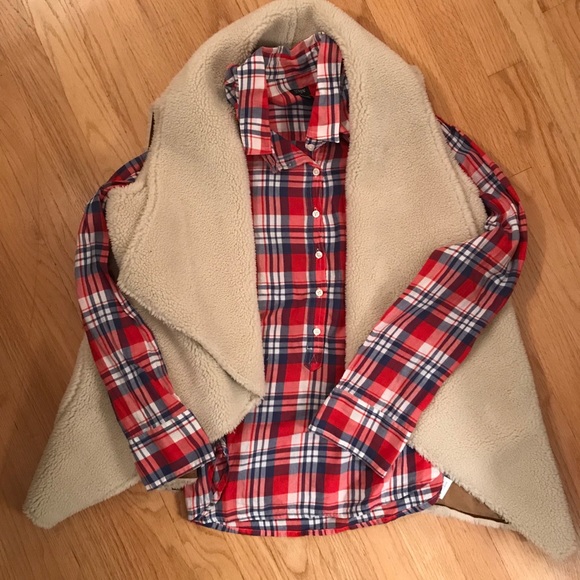 J. Crew Factory Tops - J.Crew plaid shirt